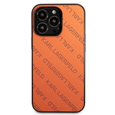 3. Karl Lagerfeld Perforated Allover iPhone 13 Pro Max 6,7" Hülle - Orange