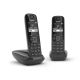 8. Gigaset AS690 Duo Analog/DECT-Telefon mit Anrufernamen- und ID-Anzeige, Schwarz