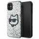Karl Lagerfeld KLHCN61G2CPS iPhone 11 / Xr 6,1" Silber/Silber Hardcase Glitter Choupette Patch