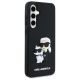 4. Karl Lagerfeld 3D Rubber Karl&Choupette Hülle für Samsung Galaxy S24 FE - Schwarz