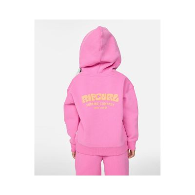 2. RIP CURL Surf Puff Heritage Hood-Girl Pink