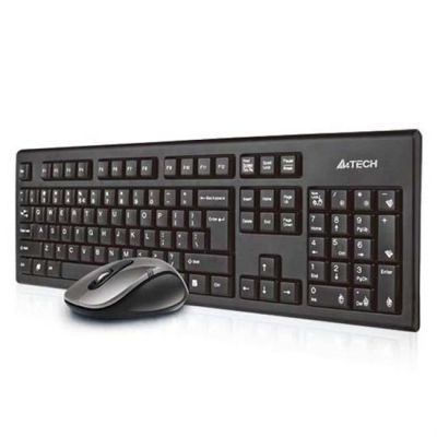 Tastatur- und Mausset A4 TECH V-Track 2.4G 7100N RF Nano-Membran A4TKLA41220 (USB 2.0; schwarz; optisch)