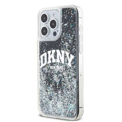 2. DKNY Liquid Glitter Big Logo Hülle für iPhone 15 Pro Max – Schwarz