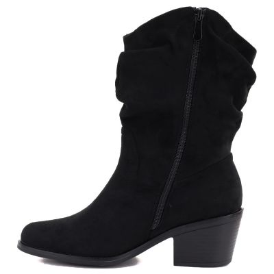 8. Damen-Ankle-Boots, Rüschen-Cowboystiefel, schwarz, Vinceza HX27-16536
