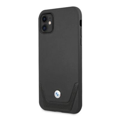 2. BMW Perforierte Lederhülle für iPhone 11 / Xr – Schwarz