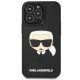 3. Karl Lagerfeld KLHCP14LKH3DBK iPhone 14 Pro 6.1" schwarz / schwarzes Hardcase 3D Rubber Karl`s Head