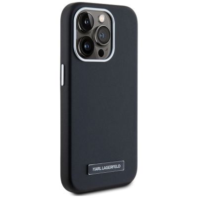 4. Karl Lagerfeld FW Metal Plate MagSafe iPhone 15 Pro Max Hülle - Schwarz