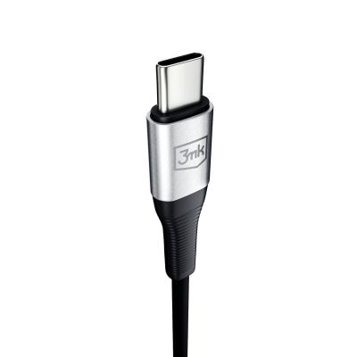 11. 3mk AUX-Miniklinkenkabel (3,5 mm) / USB-C-Kabel – silber