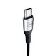 11. 3mk AUX-Miniklinkenkabel (3,5 mm) / USB-C-Kabel – silber