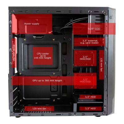 16. LC-Power 7040B Midi-Tower, Schwarz