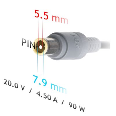 6. Akyga AK-ND-18 Netzteil für IBM, Lenovo Notebooks (20V; 4,5A; 90W; 7,9mm x 5,5mm)