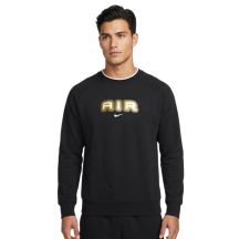 Nike Air Herren Fleece-Sweatshirt mit Rundhalsausschnitt, Schwarz - HM0177-010