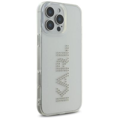 4. Karl Lagerfeld IML Strass Logo iPhone 16 Pro Hülle - Transparent