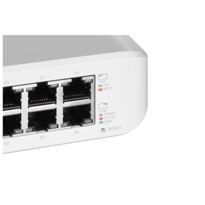7. Ubiquiti UniFi Lite 16 PoE 16p PoE (PoE+: 8;) Managed Gigabit Switch (USW-Lite-16-PoE-EU)