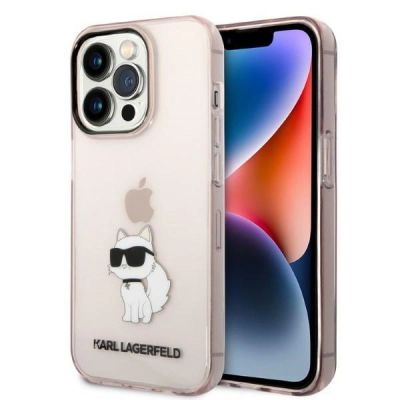 Karl Lagerfeld Ikonik Choupette Hülle für iPhone 14 Pro Max – Rosa