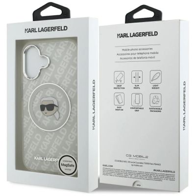 8. Karl Lagerfeld IML Karl Head Logo MagSafe iPhone 17 Hülle - Grau