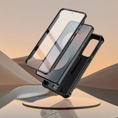 4. Tech-Protect Kevlar Cam+ Hülle für Samsung Galaxy S25 FE - Schwarz