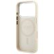 7. Guess MagSafe-Hülle mit genarbtem Dreieckslogo für iPhone 18 Pro Max / 17 Pro Max – Beige