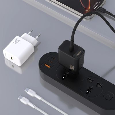 3. Dudao A27PCEU PD 30W GaN USB-C Wandladegerät mit USB-C-Kabel – Weiß