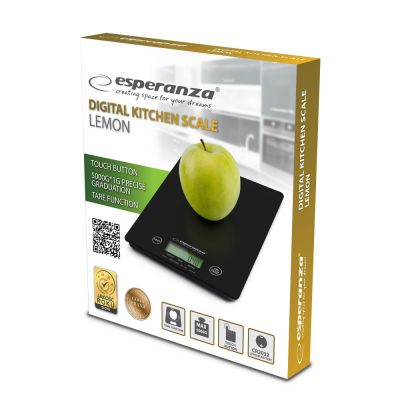 3. Esperanza Lemon EKS002K Küchenwaage (schwarz)
