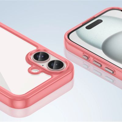 6. Outer Space Case mit Gelrahmen für iPhone 16 – rot