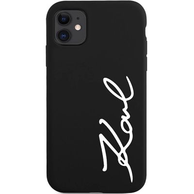 3. Karl Lagerfeld KLHCN61SKSVGK iPhone 11 / Xr 6,1" schwarz/schwarz Hardcase Silikon Signature
