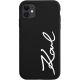 3. Karl Lagerfeld KLHCN61SKSVGK iPhone 11 / Xr 6,1" schwarz/schwarz Hardcase Silikon Signature
