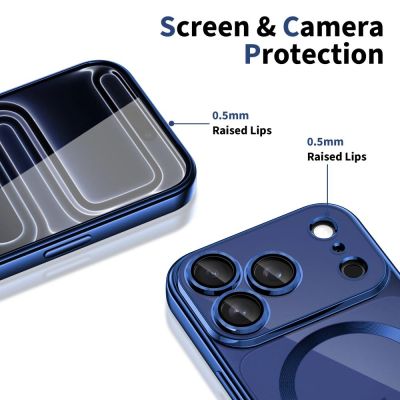 2. Tech-Protect MagFlex MagSafe Hülle für iPhone 17 Pro – Transparentes Marineblau