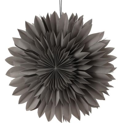 13. Dekorativer Hängestern aus Papier, 3D, 50 cm, Grau