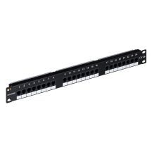 Q-LANTEC Patchpanel UTP Cat.6, 24 Ports, LSA-Anschlüsse, 1 HE