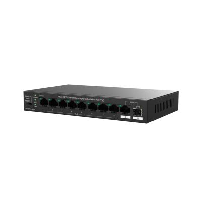 4. Tenda TEG1110PF-8-120W Netzwerkkarte, unmanaged Gigabit Ethernet (10/100/1000) mit PoE-Unterstützung, Schwarz