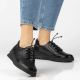 8. Damen-Ledersandalen mit Keilabsatz, schwarz, Filippo DP8102