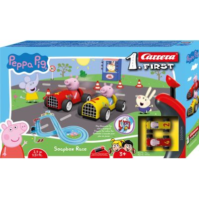 Erste Peppa Pig Seifenkistenrennen auf der Carrera-Rennbahn (2,9 m)