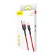 9. Baseus Cafule USB-A / Lightning 2.4A QC 3.0 Kabel 0,5 m - rot