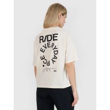 Übergroßes bedrucktes Damen-T-Shirt 4F 4FWSS25TTSHF1993-11S