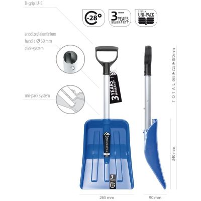 6. EVEREST Teleskop-Autoschneeschaufel 68,5-71,5-82 cm