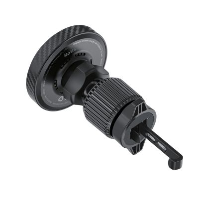 2. Acefast D33 Autohalterung mit Qi2 15W magnetischem Ladegerät für Lüftungsschlitze - Schwarz