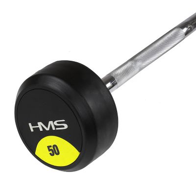 33. Gummierte Langhantel-/Curlstange HMS GSL-50 50 kg
