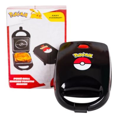Uncanny Brands Pokémon Pokéball-Toaster Schwarz, Rot, Weiß