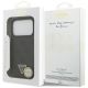 8. Guess Leather 4G Triangle Strass MagSafe Case für iPhone 17 Pro - Schwarz