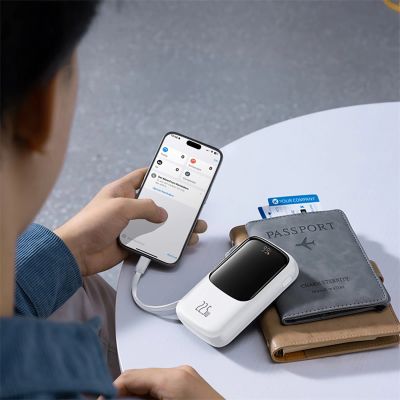 7. Baseus Qpow Pro+ 22,5 W 10000 mAh USB-C Powerbank – Weiß