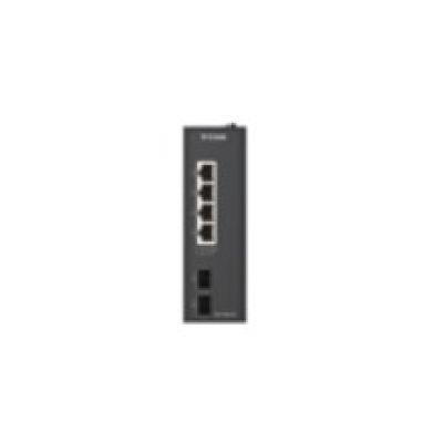 2. D-Link DIS-100G-06 Netzwerk-Switch, unmanaged L2 Gigabit Ethernet (10/100/1000), DIN-Schienenmontage, Schwarz