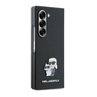 5. Karl Lagerfeld Saffiano Metal Pin Hülle für Samsung Galaxy Z Fold 6 – Schwarz