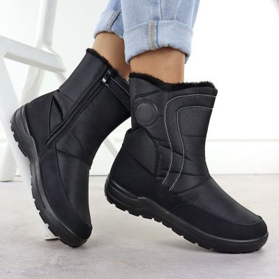 2. Damen-Schneestiefel, flach, gefüttert, schwarz, Potocki SU33310