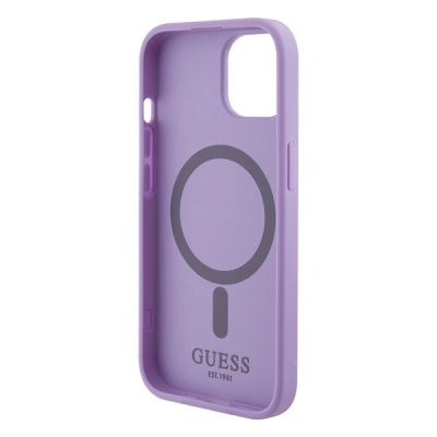 7. Guess GUHMP15SPSAHMCU iPhone 15 6,1" lila/lila Hardcase Saffiano MagSafe