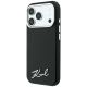 2. Karl Lagerfeld Saffiano MagSafe Hülle mit kleinem Schriftzug und Metalllogo für iPhone 17 Pro Max / 18 Pro Max – Schwarz