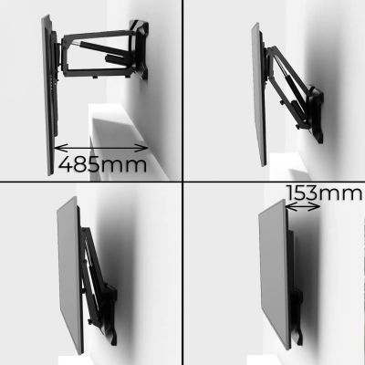 17. MACLEAN Elektrische TV-Halterung über dem Kamin 37"-70" 35 kg mit Fernbedienung MC-891
