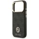 6. Guess 4G Strass Logo & Big Strap Metal Buttons MagSafe Case für iPhone 17 Pro - Schwarz