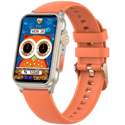 Damen-Smartwatch RUBICON RNCF06 Titan/Orange SMARUB221
