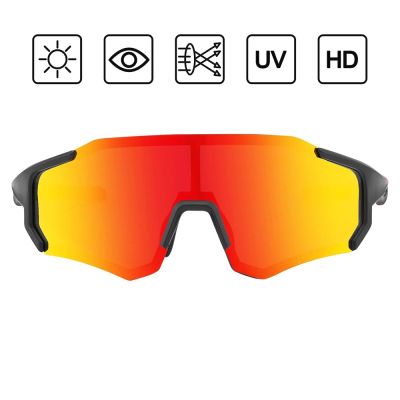 7. Rockbros 10182 polarisierende Fahrradbrille – rot